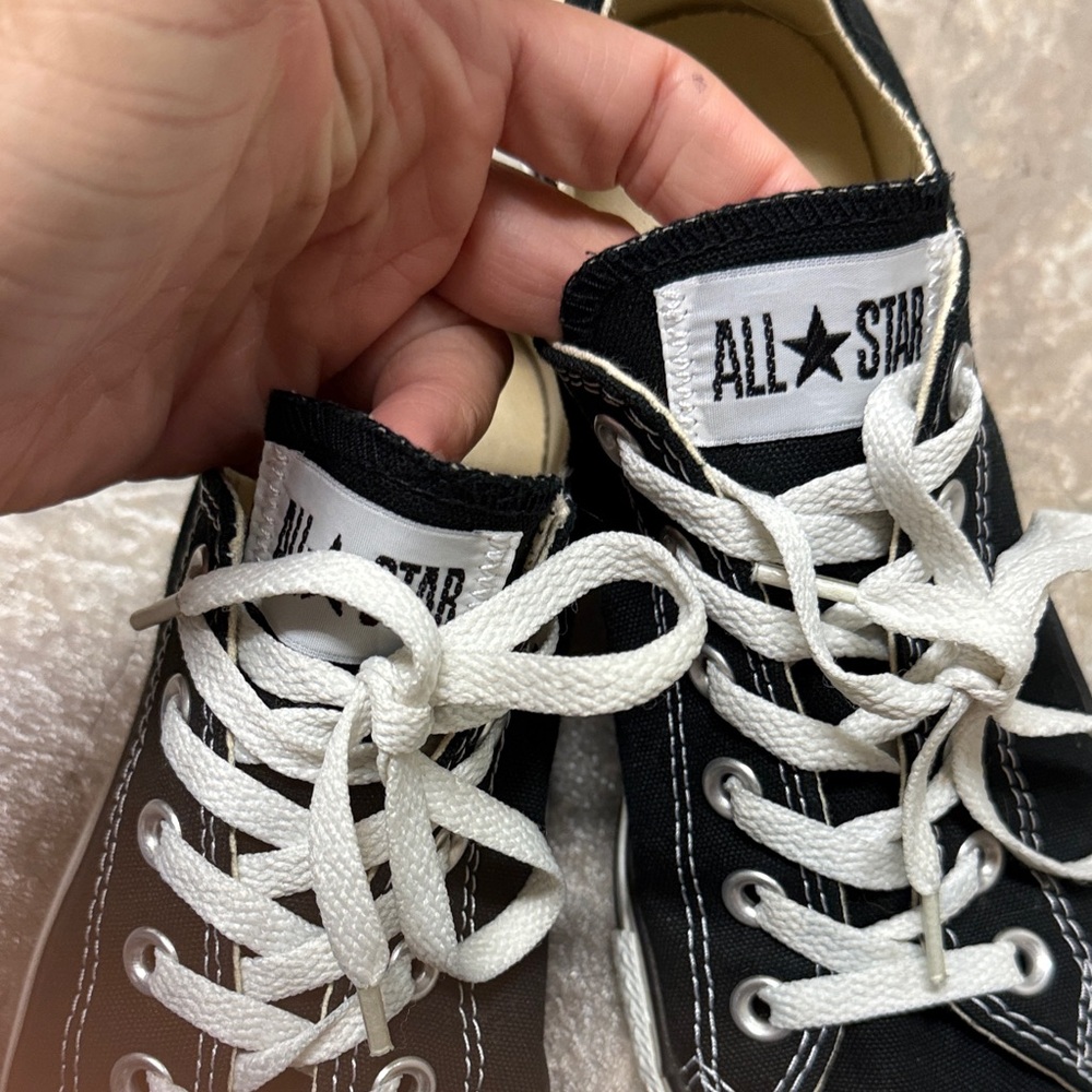 Converse All Star Black & White Canvas Low-Top Sneakers Women’s 8 Mens 6 - Picture 11 of 14